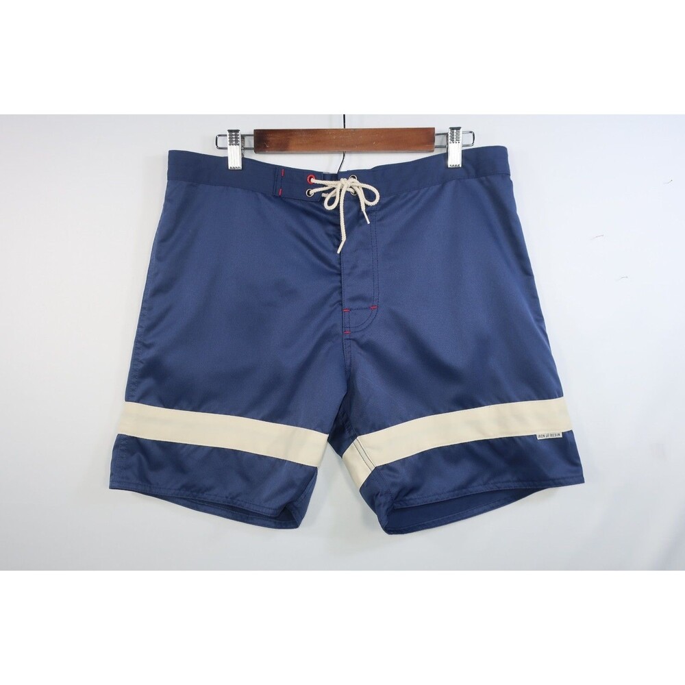 Iron and Resin Board Shorts Size 34 Bruce Brown Limited Edition Surf Swim Satin